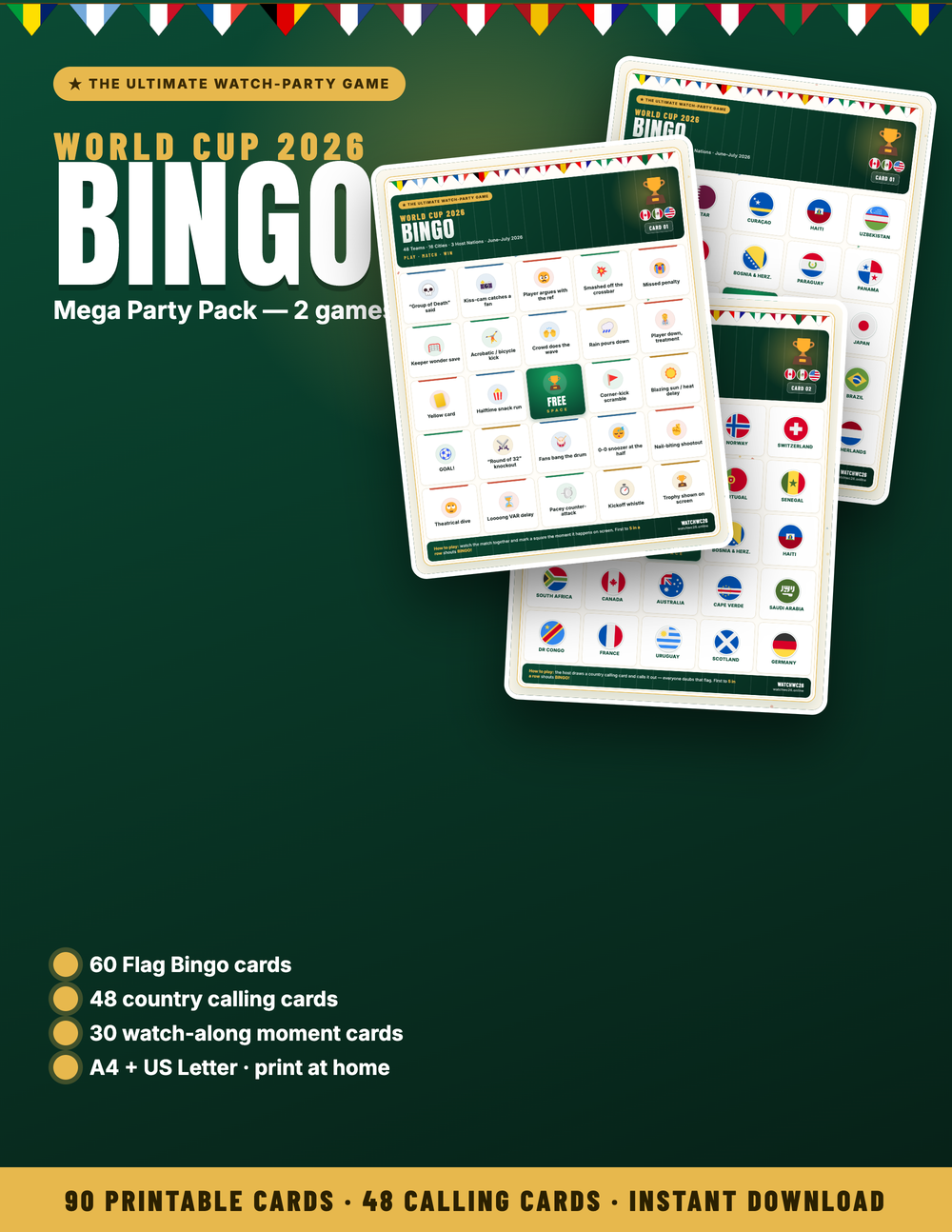 World Cup 2026 Bingo Mega Party Pack delivery preview